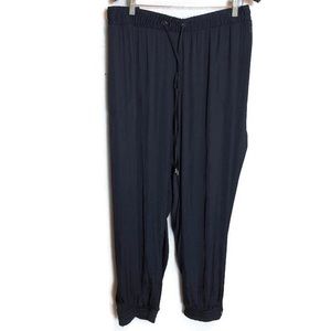 🛍Black Silk String Tie Pull Up Jennifer Lopez Pants